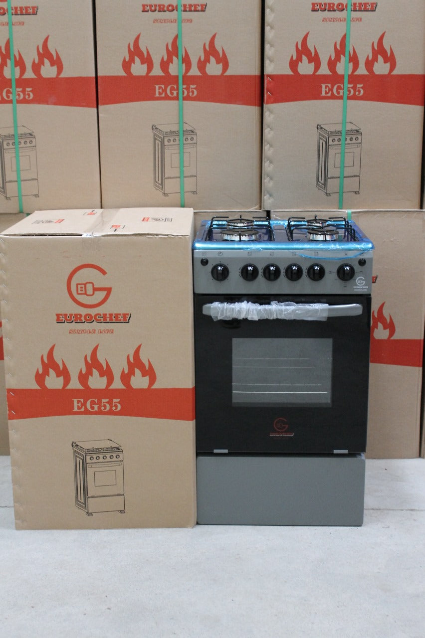 Eurochef EG55 4~Burner Gas cooker with Electric Oven