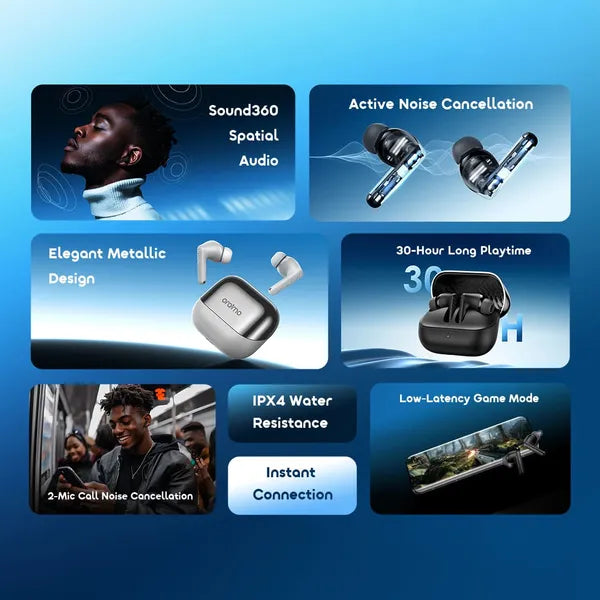 oraimo SpaceBuds Neo+ ANC Spatial Audio True Wireless Earphones OTW-323D